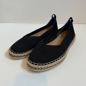 Rothy's Women's The Espadrille Black Espadrille Flats